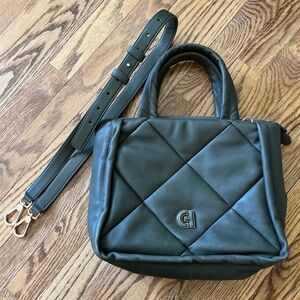 Cole Haan Olive Green Quilted Tote Bag